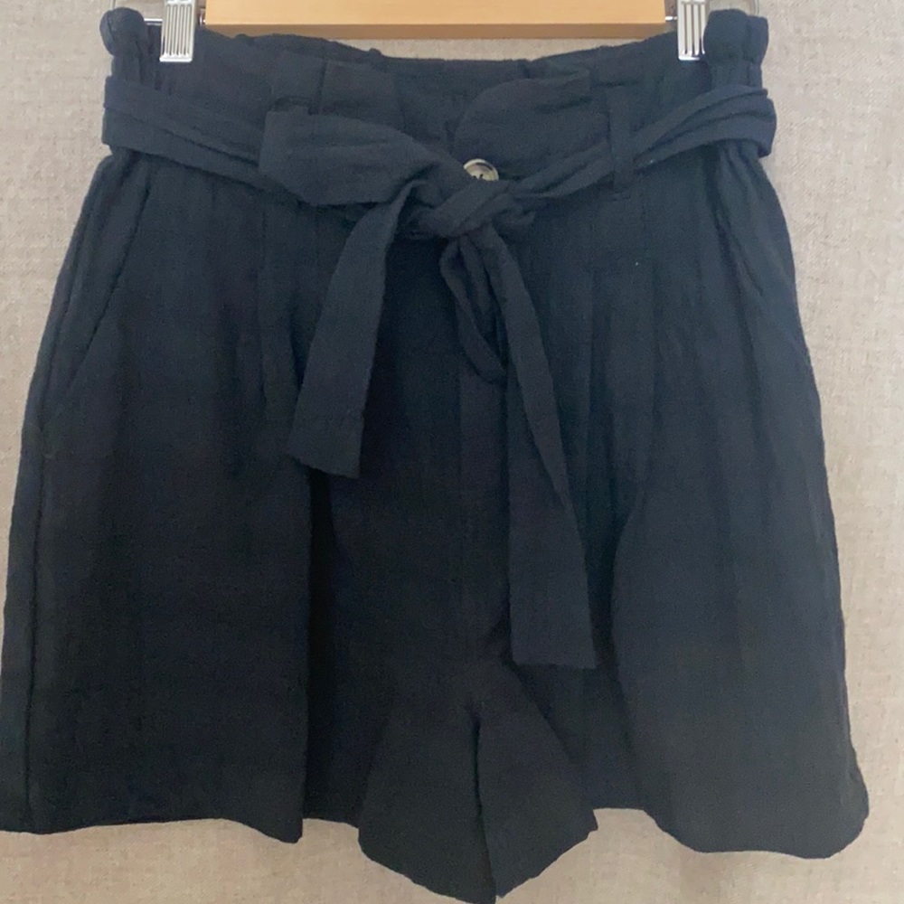 Black linen shirt